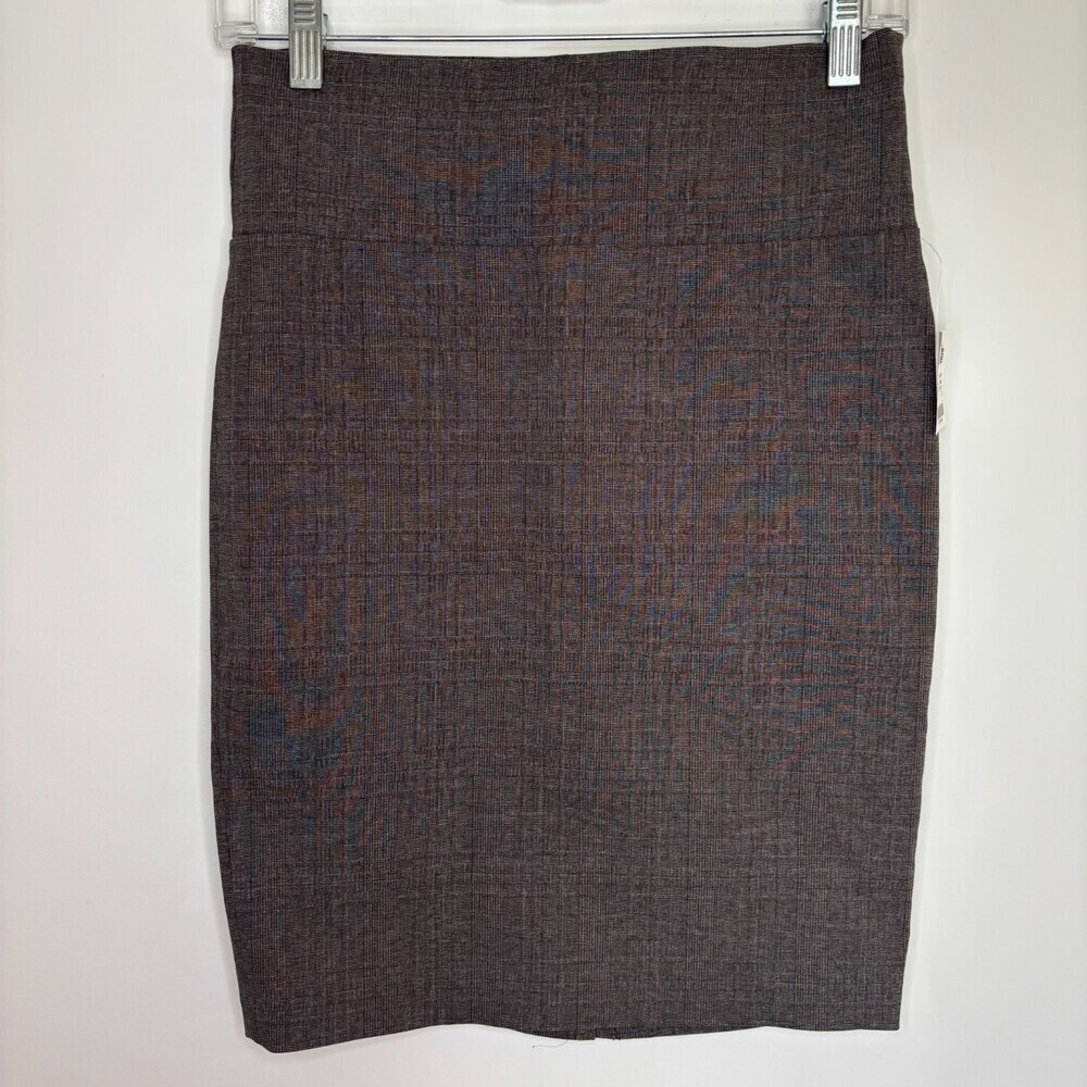 CHARLOTTE RUSSE NEW Pencil Skirt Womens S Brown Pull On Mini Back Slit
